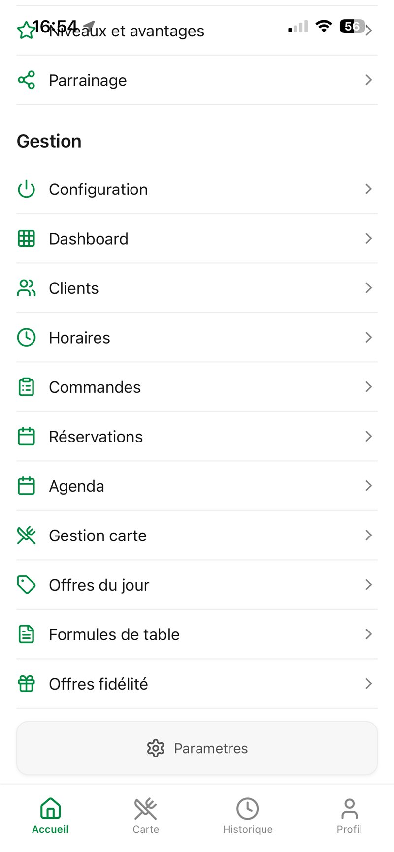 Pizzeria & restaurant — écran 2