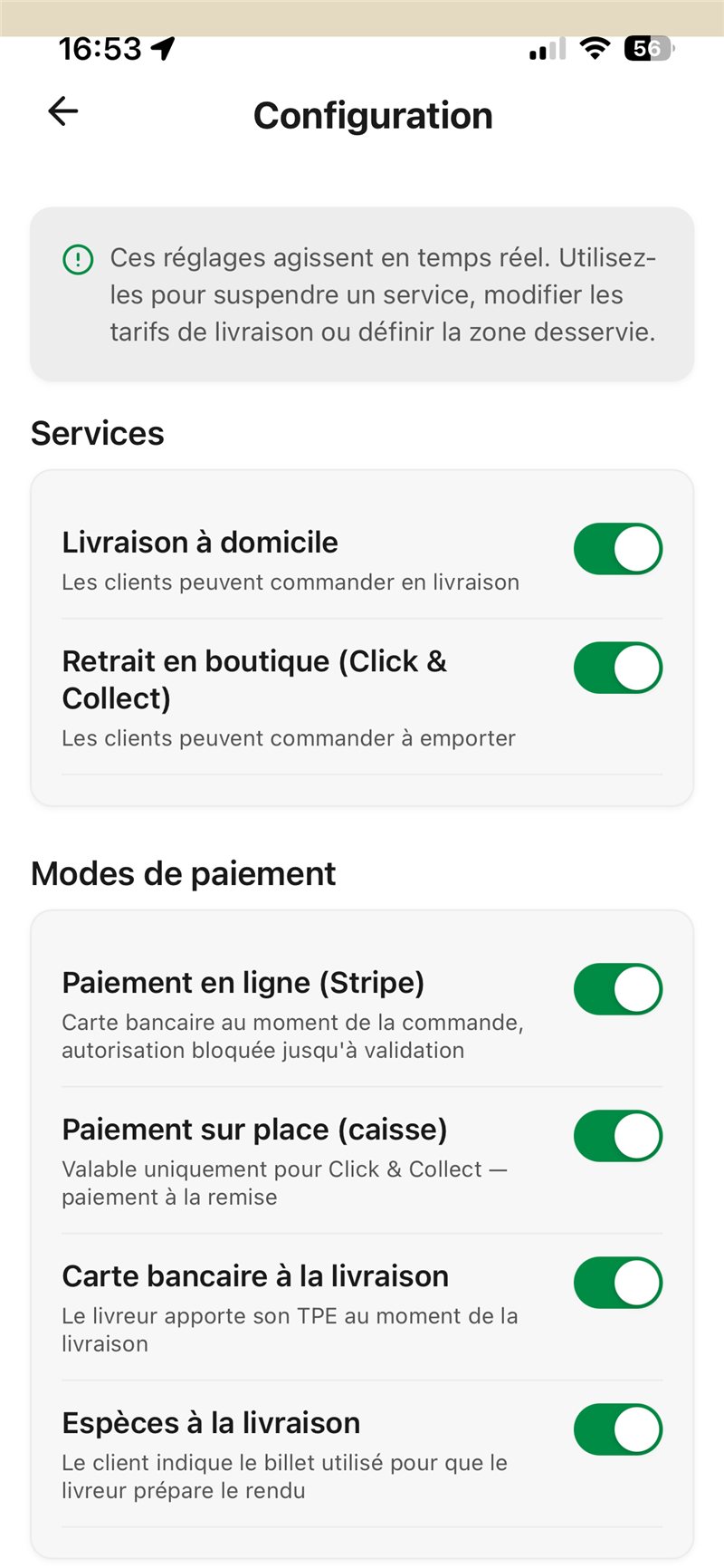 Pizzeria & restaurant — écran 3
